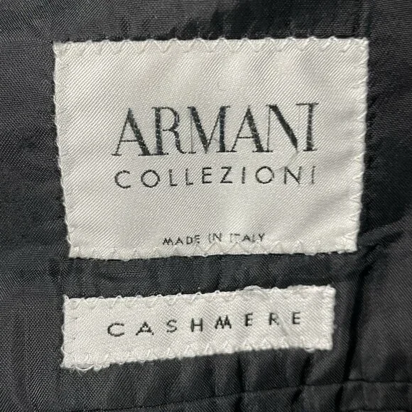 Armani Black Cashmere Soft 3 Button Vented Notch Blazer Italy Made Size 41